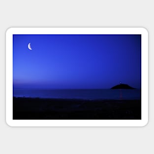 The Moon and the Lighthouse Sticker